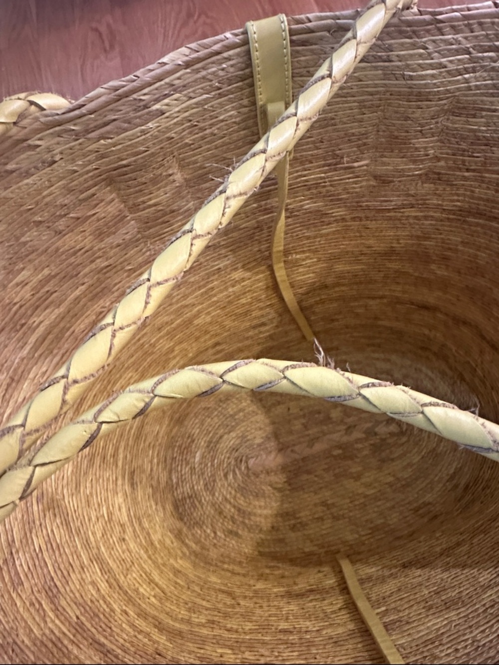 Altuzarra Yellow Braided-Handle Straw Tote - Picture 4 of 7